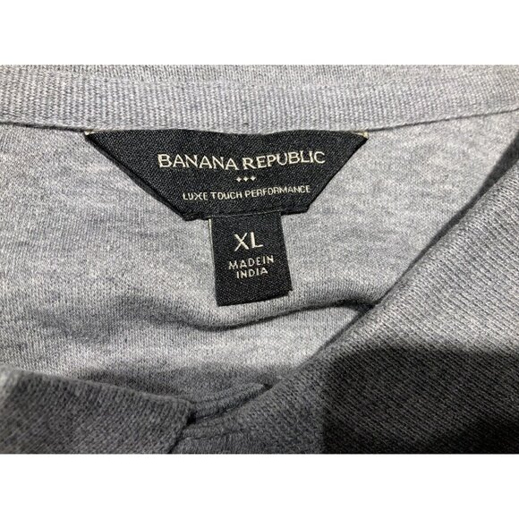 Banana Republic Polo XL Mens Luxe Touch Performance Gray S/S Size NWT - Picture 7 of 9